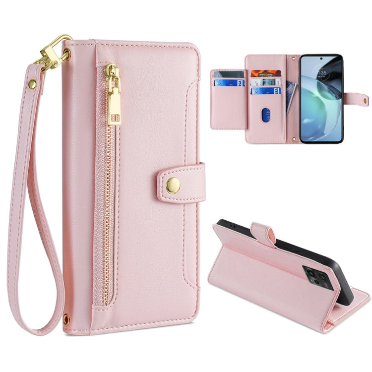 Sheep Texture Cross-body Zipper Wallet Leather Phone Case, For LG K52, For LG Velvet, For Motorola Edge, For Motorola Moto G72 4G, For Motorola Edge X30