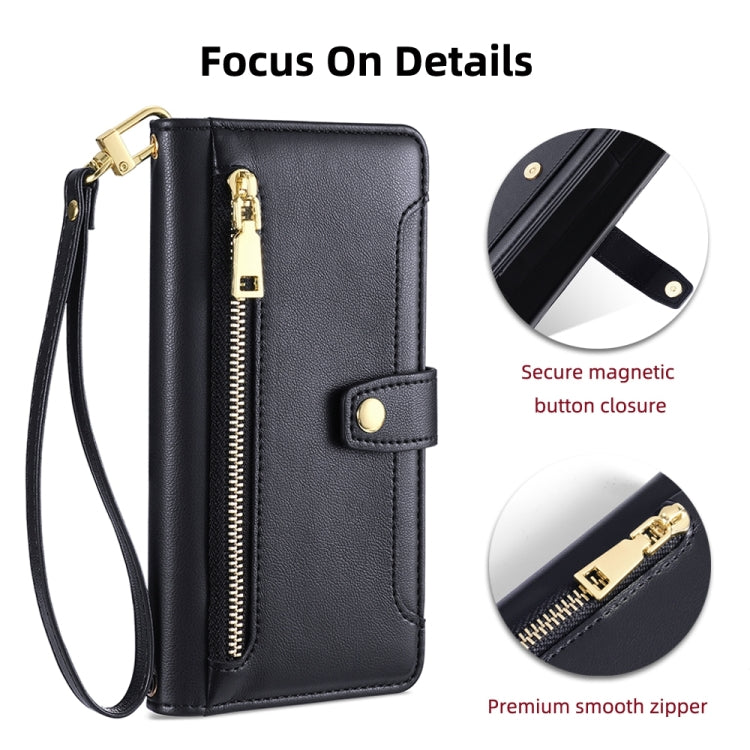 Sheep Texture Cross-body Zipper Wallet Leather Phone Case, For Huawei Nova 10 SE, For CUBOT P30, For CUBOT Note 20, For Meizu Note 9, For Nokia C21 Plus