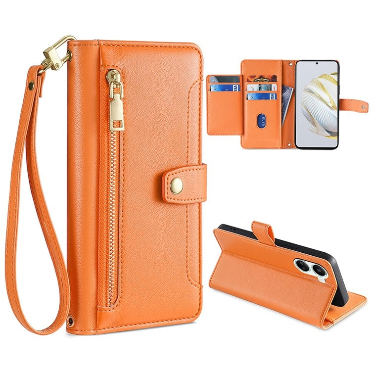 Sheep Texture Cross-body Zipper Wallet Leather Phone Case, For Huawei Nova 10 SE, For CUBOT P30, For CUBOT Note 20, For Meizu Note 9, For Nokia C21 Plus