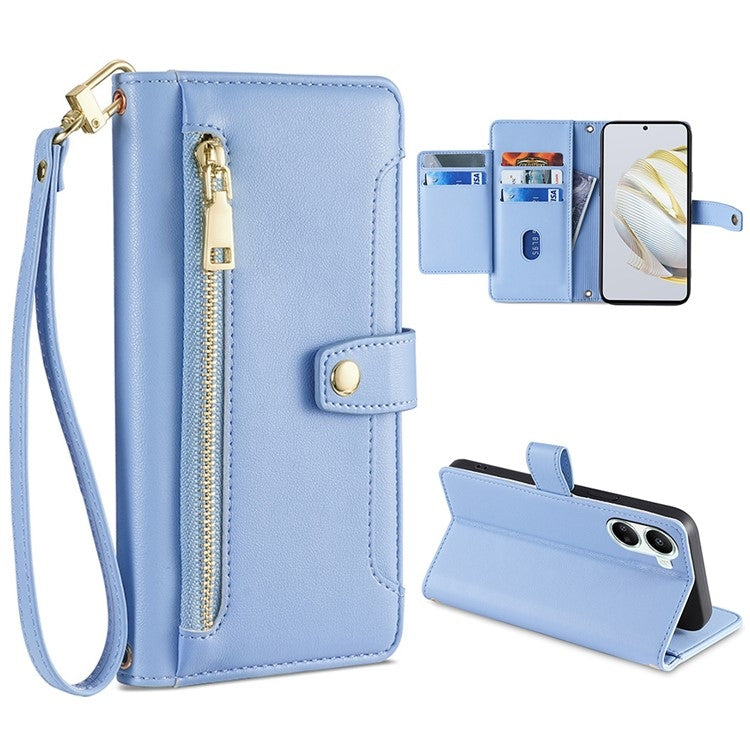 Sheep Texture Cross-body Zipper Wallet Leather Phone Case, For Huawei Nova 10 SE, For CUBOT P30, For CUBOT Note 20, For Meizu Note 9, For Nokia C21 Plus