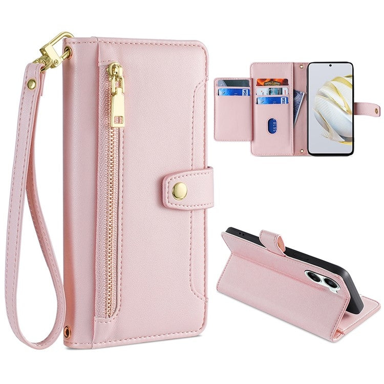 Sheep Texture Cross-body Zipper Wallet Leather Phone Case, For Huawei Nova 10 SE, For CUBOT P30, For CUBOT Note 20, For Meizu Note 9, For Nokia C21 Plus