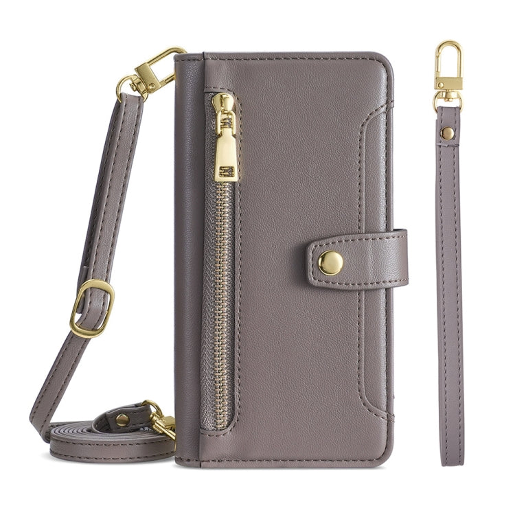 Sheep Texture Cross-body Zipper Wallet Leather Phone Case, For Huawei Nova 10 SE, For CUBOT P30, For CUBOT Note 20, For Meizu Note 9, For Nokia C21 Plus