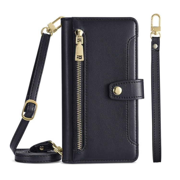 Sheep Texture Cross-body Zipper Wallet Leather Phone Case, For Huawei Nova 10 SE, For CUBOT P30, For CUBOT Note 20, For Meizu Note 9, For Nokia C21 Plus