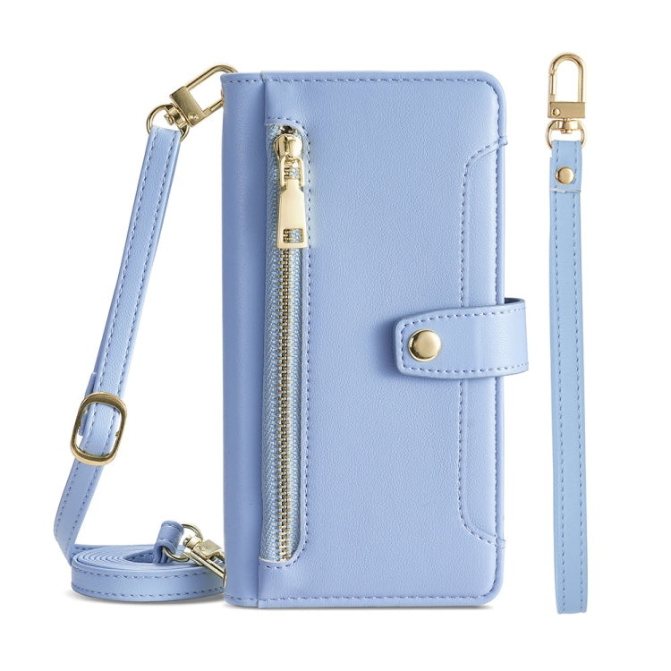 Sheep Texture Cross-body Zipper Wallet Leather Phone Case, For Huawei Nova 10 SE, For CUBOT P30, For CUBOT Note 20, For Meizu Note 9, For Nokia C21 Plus