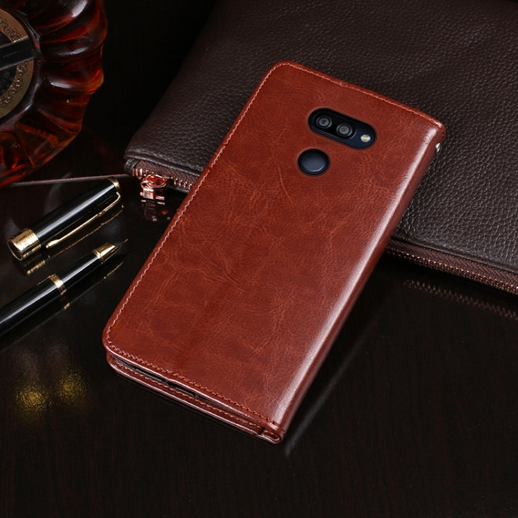 idewei Crazy Horse Texture Horizontal Flip Leather Case with Holder & Card Slots & Wallet, For LG K50S, For LG Q Stylus, For LG Q6, For LG Q7