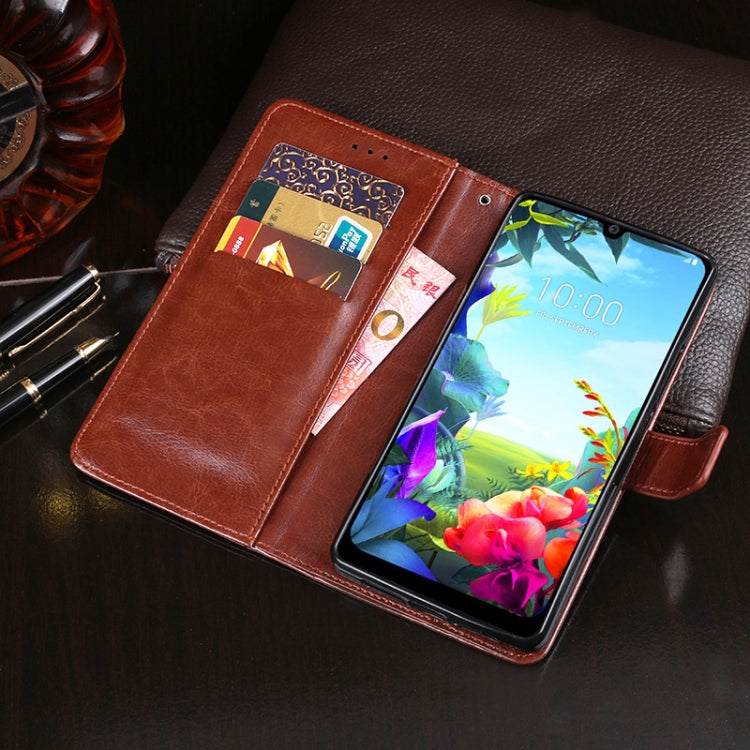 idewei Crazy Horse Texture Horizontal Flip Leather Case with Holder & Card Slots & Wallet, For LG K50S, For LG Q Stylus, For LG Q6, For LG Q7