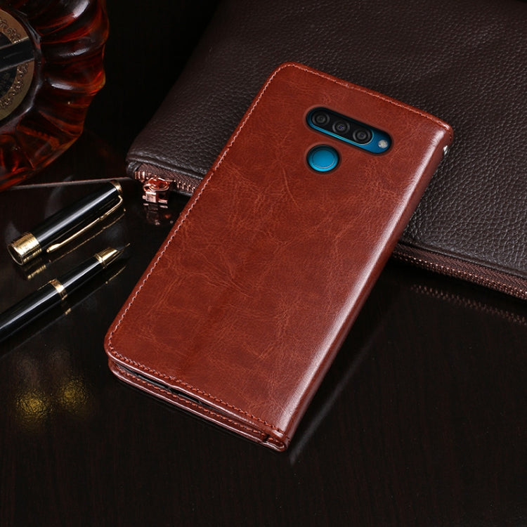 idewei Crazy Horse Texture Horizontal Flip Leather Case with Holder & Card Slots & Wallet, For LG Q60, For LG Stylo 5, For LG V40 ThinQ, For LG V50 ThinQ 5G