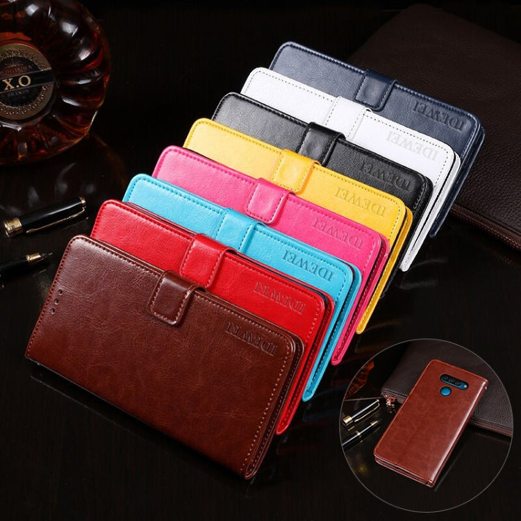 idewei Crazy Horse Texture Horizontal Flip Leather Case with Holder & Card Slots & Wallet, For LG Q60, For LG Stylo 5, For LG V40 ThinQ, For LG V50 ThinQ 5G