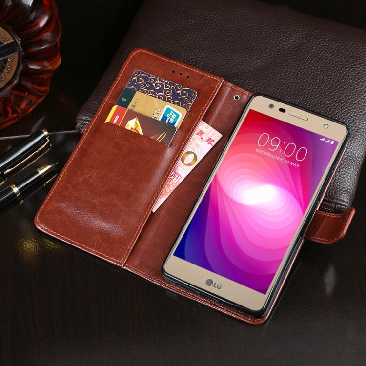 idewei Crazy Horse Texture Horizontal Flip Leather Case with Holder & Card Slots & Wallet, For LG X power2, For LG X power3