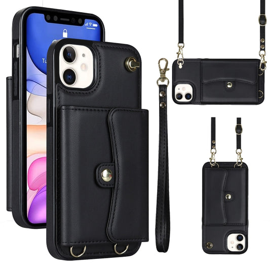 RFID Card Slot Phone Case with Long Lanyard, For iPhone 11, For iPhone 11 Pro, For iPhone 11 Pro Max, For iPhone X / XS