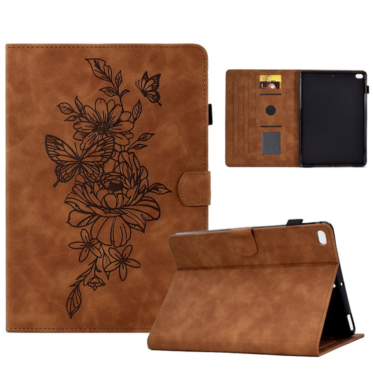 Peony Butterfly Embossed Leather Smart Tablet Case