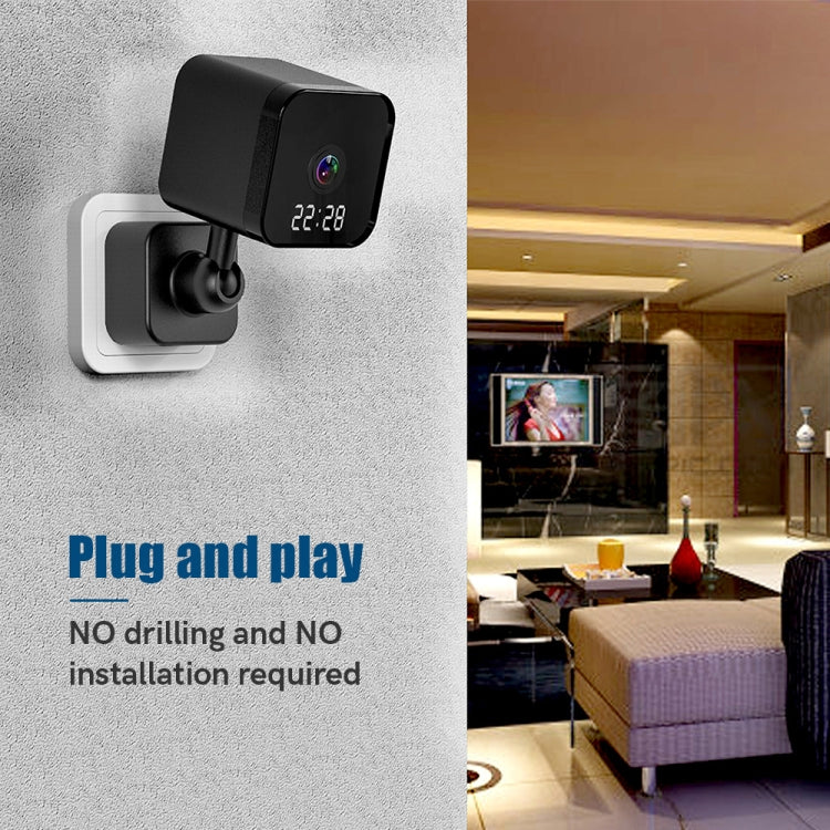 DP27 1080P Clock Plug Card WiFi Camera, Support Two-way Voice Intercom & Mobile Monitoring, US Plug, EU Plug