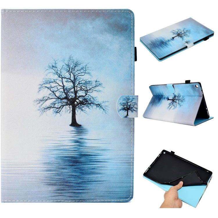 Painted Horizontal Flat Leather Case with Sleep Function & Card Slot & Buckle Anti-skid Strip & Bracket & Wallet, For iPad Mini 1 / 2 / 3 / 4 / 5, For iPad Pro 9.7 inch, For Kindle Fire HD 10 2015 / 2017, For Kindle Fire HD 8 2016 / 2017