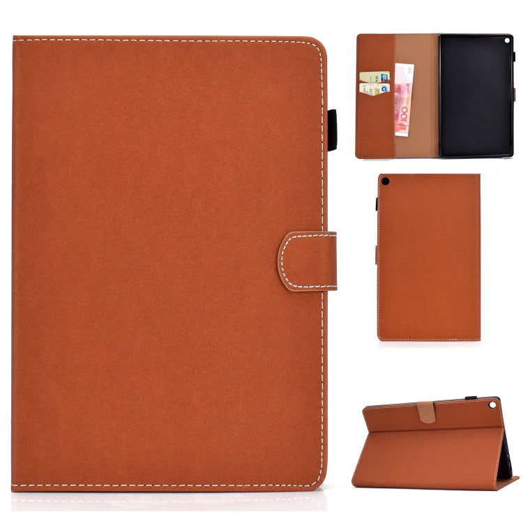 Solid Color Tablet PC Universal Magnetic Horizontal Flip Leather Case with Card Slots & Holder, For Kindle Fire HD8 2016 / 2017, For Kindle Fire HD10 2015 / 2017, For Kindle Paperwhite 4 / 3 / 2 / 1, For Galaxy Tab A 10.1(2016) T580