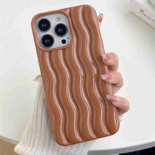 Varnishing 3D Water Wave Texture Phone Case, For iPhone 14 Pro Max, For iPhone 14 Pro, For iPhone 14, For iPhone 14 Plus