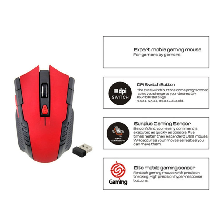 6-keys 2.4G 1600DPI Three-speed Adjustable Wireless Office Mouse, A882 Black, A882 Red, A882 Gold, A882 Blue, A882 Silver Grey