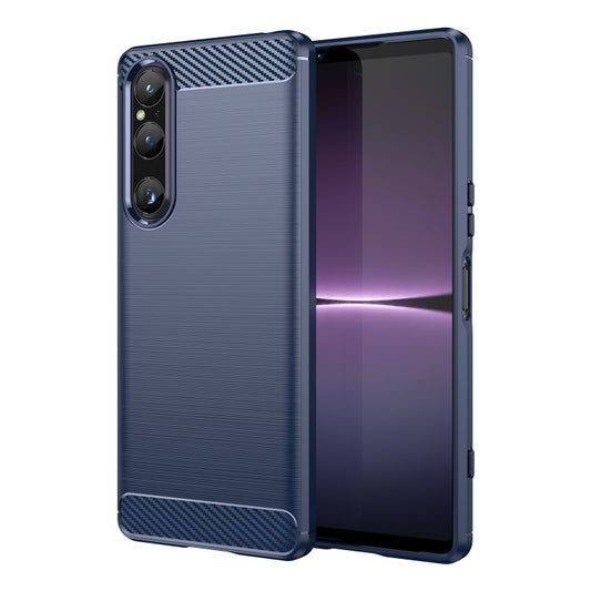 Brushed Texture Carbon Fiber TPU Phone Case, For Sony Xperia 1 V