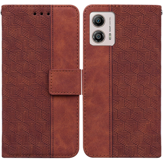 Geometric Embossed Leather Phone Case, For Motorola Moto G13 / G23 / G53, For Motorola Moto  G73, For OnePlus 11, For OPPO Reno8 T  4G, For OPPO Reno8 T  5G / A1 Pro 5G