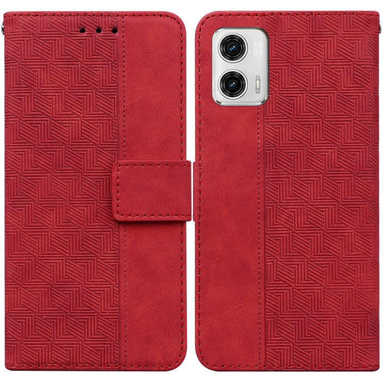 Geometric Embossed Leather Phone Case, For Motorola Moto G13 / G23 / G53, For Motorola Moto  G73, For OnePlus 11, For OPPO Reno8 T  4G, For OPPO Reno8 T  5G / A1 Pro 5G