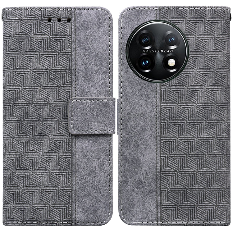 Geometric Embossed Leather Phone Case, For Motorola Moto G13 / G23 / G53, For Motorola Moto  G73, For OnePlus 11, For OPPO Reno8 T  4G, For OPPO Reno8 T  5G / A1 Pro 5G