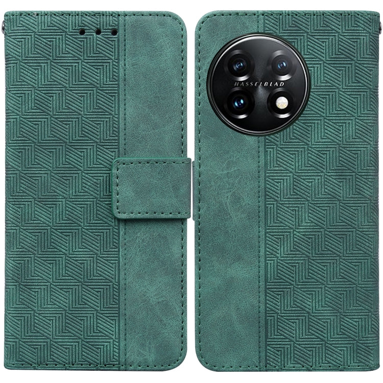 Geometric Embossed Leather Phone Case, For Motorola Moto G13 / G23 / G53, For Motorola Moto  G73, For OnePlus 11, For OPPO Reno8 T  4G, For OPPO Reno8 T  5G / A1 Pro 5G