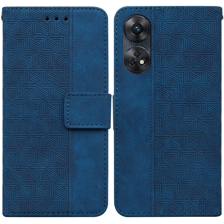 Geometric Embossed Leather Phone Case, For Motorola Moto G13 / G23 / G53, For Motorola Moto  G73, For OnePlus 11, For OPPO Reno8 T  4G, For OPPO Reno8 T  5G / A1 Pro 5G