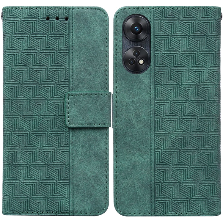 Geometric Embossed Leather Phone Case, For Motorola Moto G13 / G23 / G53, For Motorola Moto  G73, For OnePlus 11, For OPPO Reno8 T  4G, For OPPO Reno8 T  5G / A1 Pro 5G