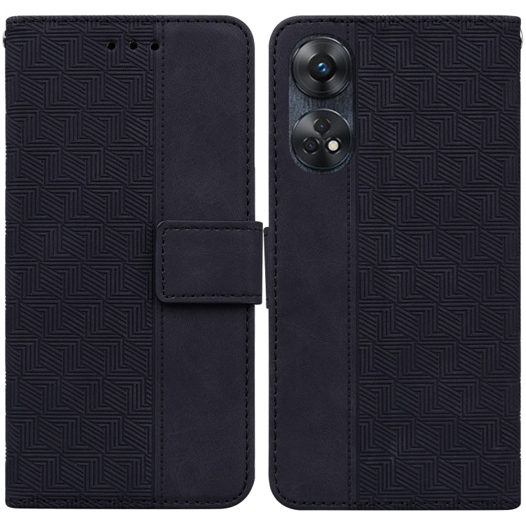 Geometric Embossed Leather Phone Case, For Motorola Moto G13 / G23 / G53, For Motorola Moto  G73, For OnePlus 11, For OPPO Reno8 T  4G, For OPPO Reno8 T  5G / A1 Pro 5G