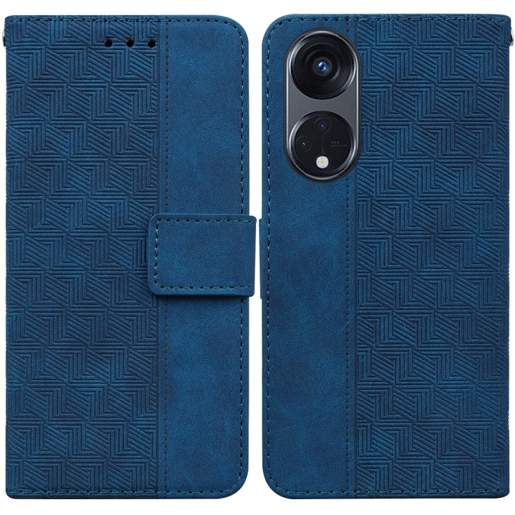 Geometric Embossed Leather Phone Case, For Motorola Moto G13 / G23 / G53, For Motorola Moto  G73, For OnePlus 11, For OPPO Reno8 T  4G, For OPPO Reno8 T  5G / A1 Pro 5G