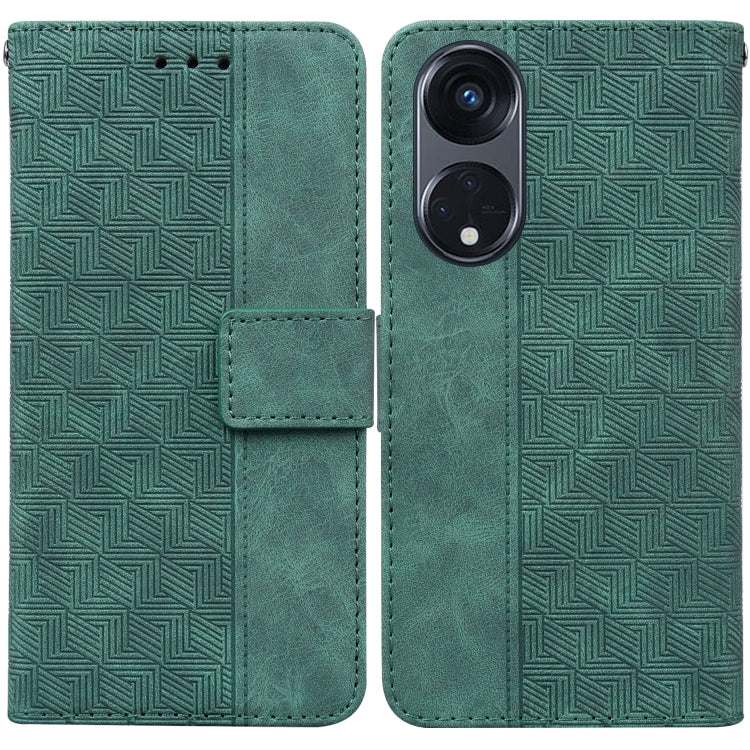 Geometric Embossed Leather Phone Case, For Motorola Moto G13 / G23 / G53, For Motorola Moto  G73, For OnePlus 11, For OPPO Reno8 T  4G, For OPPO Reno8 T  5G / A1 Pro 5G