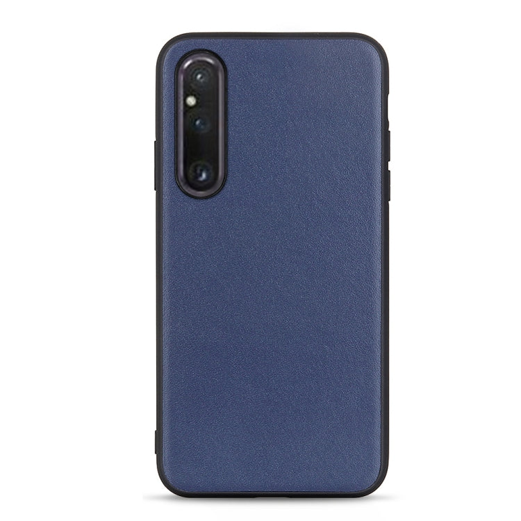 Lambskin Texture Genuine Leather Phone Case, For Sony Xperia 1 V, For Sony Xperia 10 V