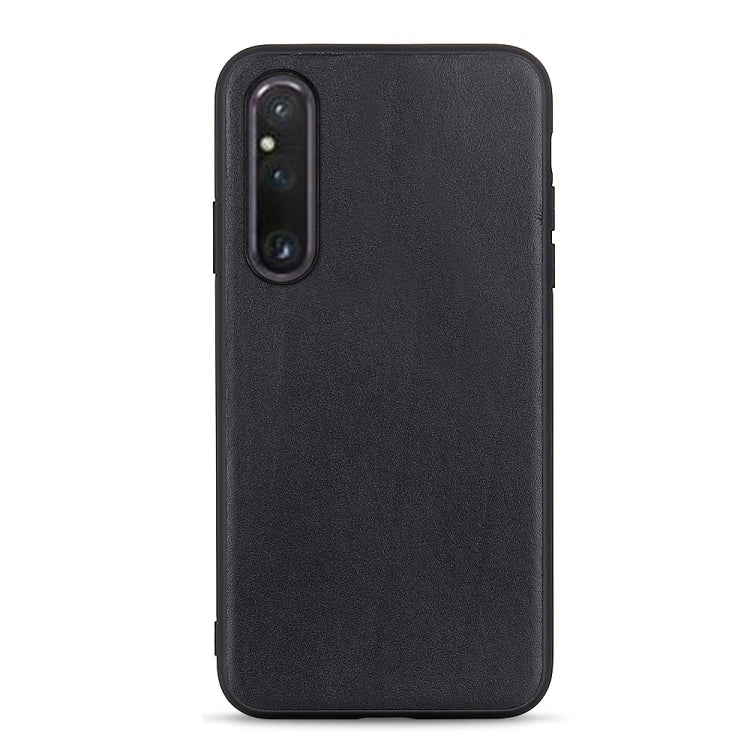 Lambskin Texture Genuine Leather Phone Case, For Sony Xperia 1 V, For Sony Xperia 10 V