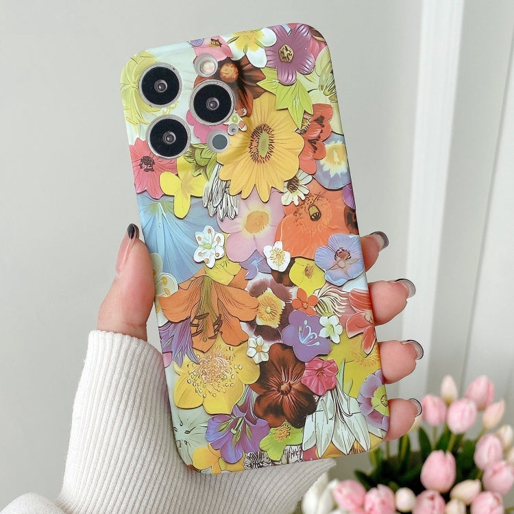 Water Sticker Flower Pattern PC Phone Case, For iPhone 11