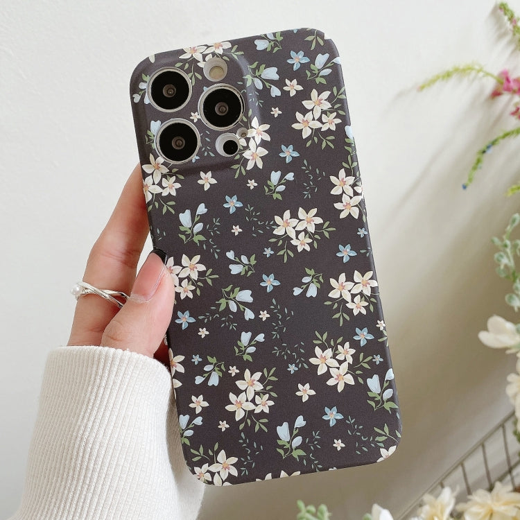Water Sticker Flower Pattern PC Phone Case, For iPhone 11