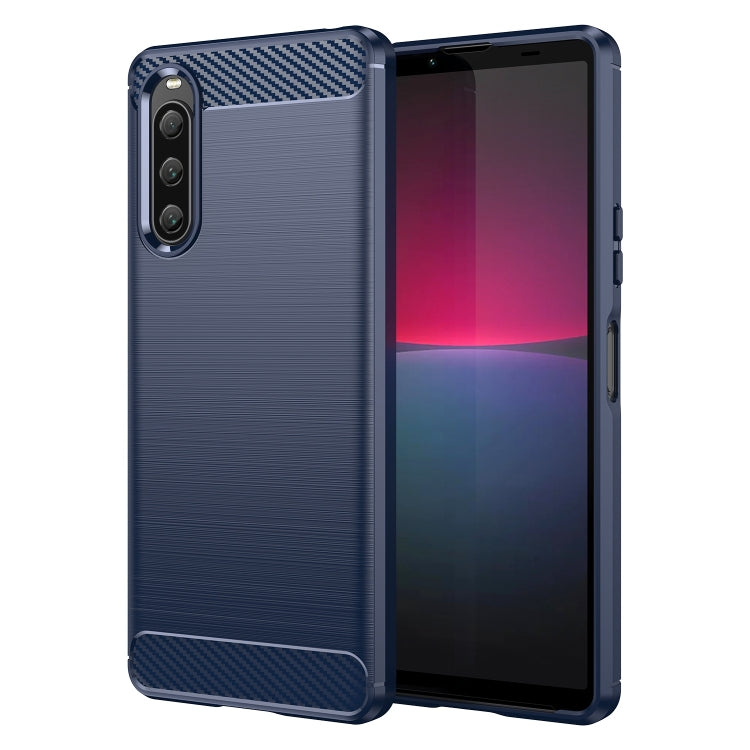 Brushed Texture Carbon Fiber TPU Phone Case, For Sony Xperia 10 V