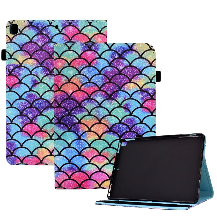 Colored Drawing Stitching Elastic Band Leather Smart Tablet Case, For iPad 10.2 2020 / 2019 / 10.5 2019, For iPad 10th Gen 10.9 2022, For iPad Air 10.9 2022/2020 / Pro 11 2021/2020, For iPad 9 / 8 / 6 / 5, For iPad mini 2024 / mini 6