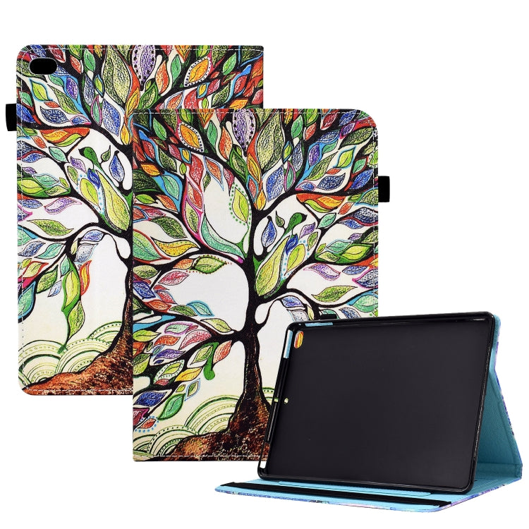 Colored Drawing Stitching Elastic Band Leather Smart Tablet Case, For iPad mini 5/4/3/2/1