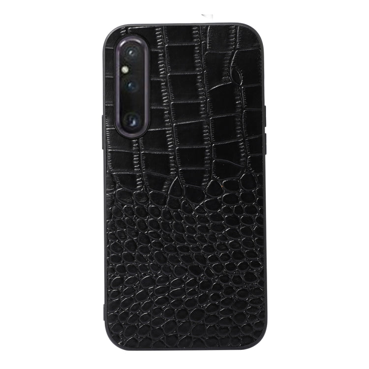 Crocodile Texture Genuine Leather Phone Case, For OnePlus 11, For OnePlus 11R/Ace 2, For Sony Xperia 1 V, For Samsung Galaxy A24 4G