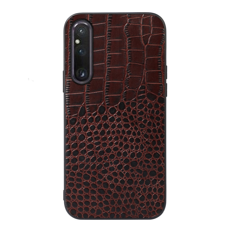 Crocodile Texture Genuine Leather Phone Case, For OnePlus 11, For OnePlus 11R/Ace 2, For Sony Xperia 1 V, For Samsung Galaxy A24 4G