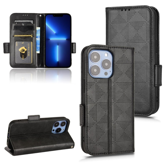 Symmetrical Triangle Leather Phone Case, For iPhone 13 Pro Max, For iPhone 13 Pro, For iPhone 13, For iPhone 13 mini