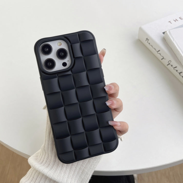 3D Cube Weave Texture Skin Feel Phone Case, For iPhone 14