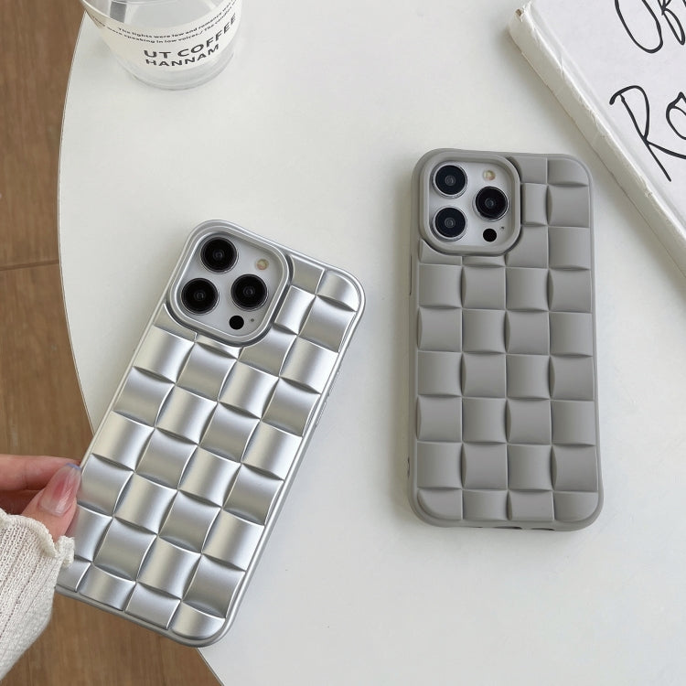 3D Cube Weave Texture Skin Feel Phone Case, For iPhone 14
