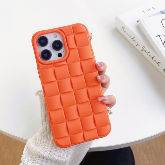 3D Cube Weave Texture Skin Feel Phone Case, For iPhone 13