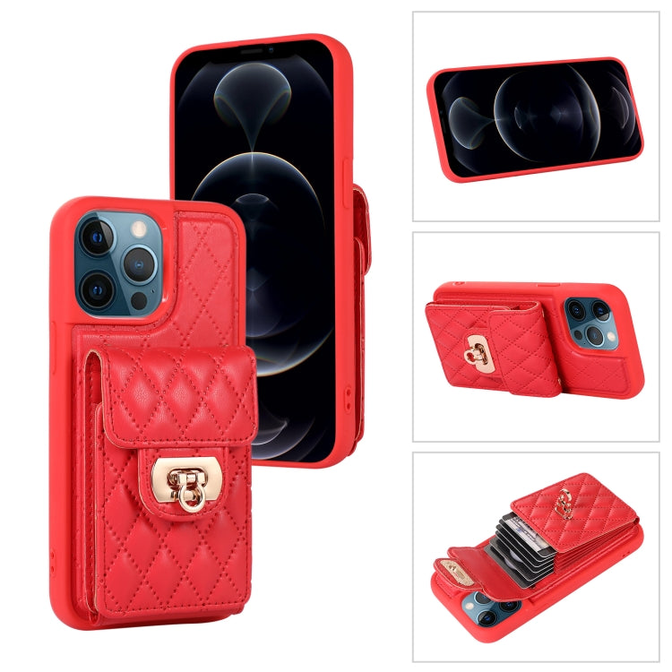 Card Slot Leather Phone Case with Short Lanyard, For iPhone 12 / 12 Pro, For iPhone 11 Pro Max, For iPhone 11 Pro, For iPhone 11