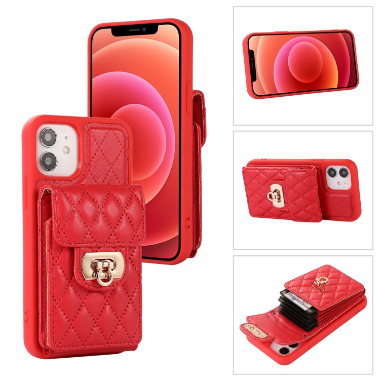 Card Slot Leather Phone Case with Short Lanyard, For iPhone 12 / 12 Pro, For iPhone 11 Pro Max, For iPhone 11 Pro, For iPhone 11