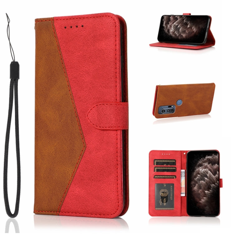 Dual-color Stitching Leather Phone Case