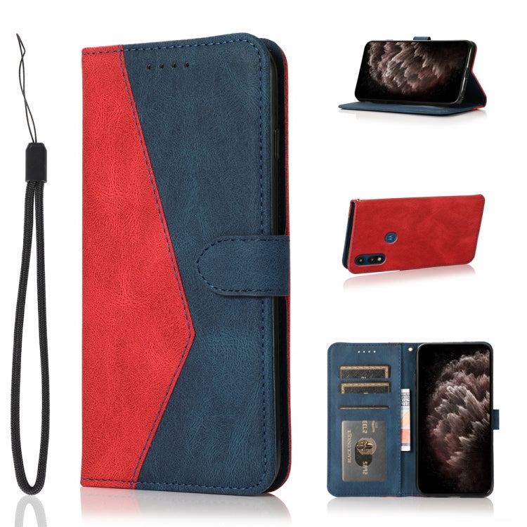 Dual-color Stitching Leather Phone Case