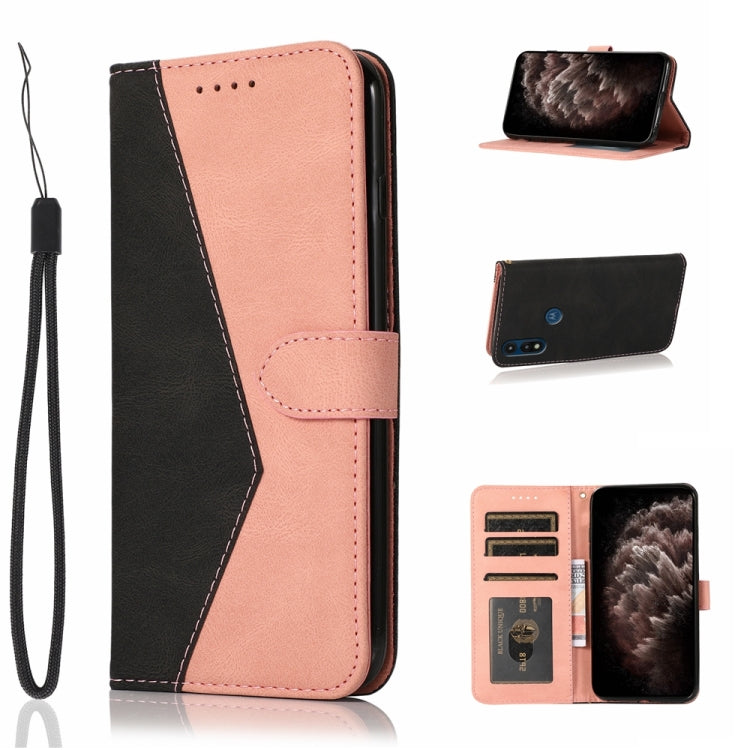 Dual-color Stitching Leather Phone Case