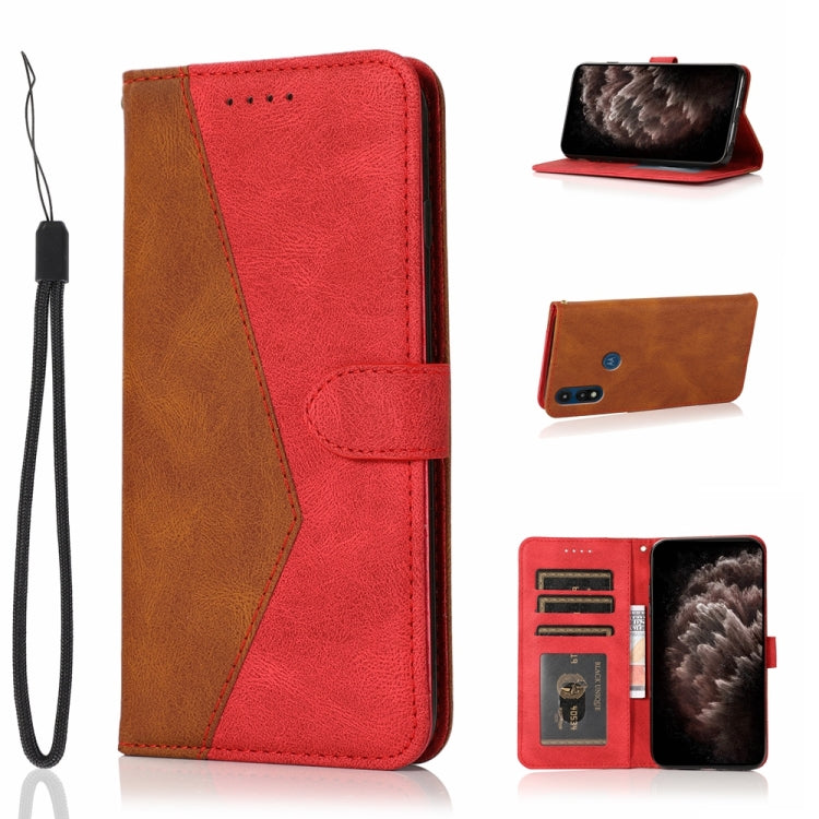 Dual-color Stitching Leather Phone Case