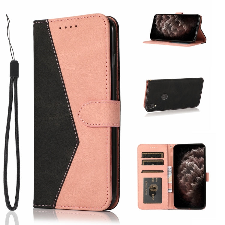 Dual-color Stitching Leather Phone Case